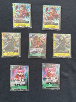 One Piece Card Game Foil Promo Card Bundle from Illustration Boxes Vol 3&4 - Image 1