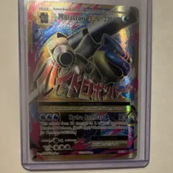 Pokemon M Blastoise EX Ultra Rare Full Art Holo Evolutions 102/108 Card - Image 1