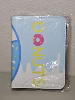 Zip Up Blue Donut Pokemon Card Binder 4 Pocket 2x2 Up To 400 Cards New - Image 1