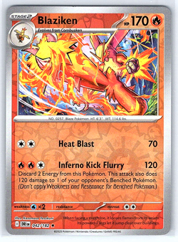 Blaziken [Reverse Holo] 042/182 Destined Rivals NM or LP Pokemon Card - Image 1