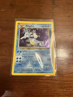 Kingdra 8/111 Holo Neo Genesis Unlimited Pokemon Card LP - Image 1