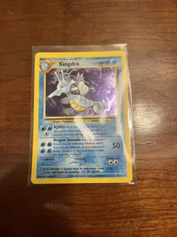 Kingdra 8/111 Holo Neo Genesis Unlimited Pokemon Card LP - Image 2