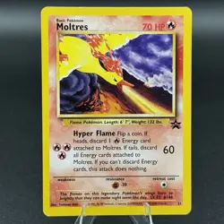 Moltres #21 “Pokemon The Movie 2000” Rare Black Star Promo Pokemon Card - Image 1