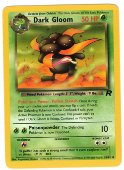 Dark Gloom 36/82 Team Rocket Regular Uncommon Vintage Pokemon Card - Image 1