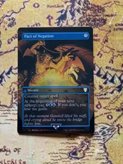 Pact of Negation Foil Borderless Rare Lord of the Rings (LTR) MTG Hildebrandt - Image 1