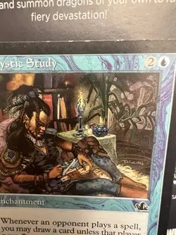 Rhystic Study Prophecy Regular Enchantment Blue Common 45 Terese Nielsen MTG LP - Image 3