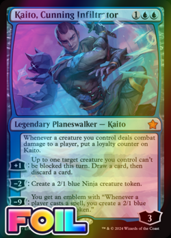 x1 Kaito, Cunning Infiltrator FDN Foundations MTG 44 FOIL MYTHIC M/NM 1x - Image 1