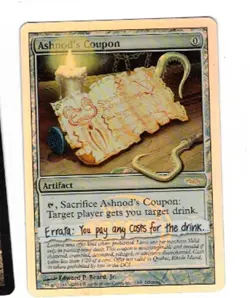 Ashnod's Coupon Foil Arena DCI Promo Magic Out-of- Pack Quality - Image 1