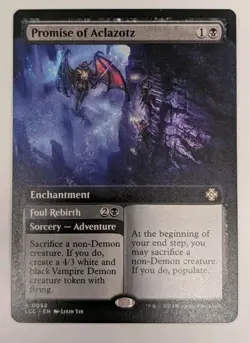 Promise of Aclazotz (Extended Art) Commander: Lost Caverns of Ixalan - MTG RARE - Image 1