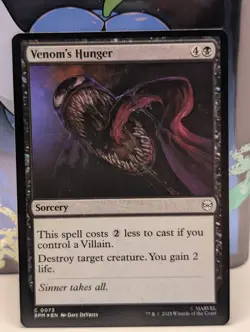 FOIL MTG Magic the Gathering - Venom's Hunger (73/308) Marvel's Spider-Man - NM - Image 1