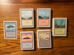 MTG: Vintage Unlimited Ed 1X Island & 150 Revised Lands - 30X Each Land Type - Image 1