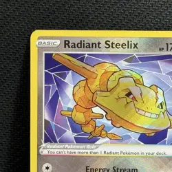 Pokemon Radiant Steelix Card #124/196 Lost Origin Sword & Shield Holo NM - Image 2