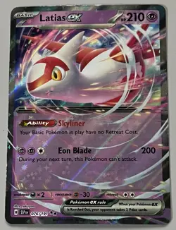 Pokemon Surging Sparks Latias ex Basic Double Rare HoloFoil #076/191 - Image 1