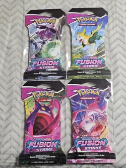 Pokemon TCG Fusion Strike Sleeved Booster Pack Art Set - Image 1