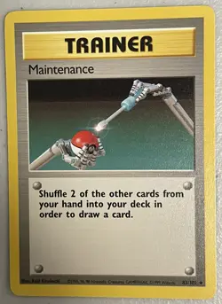 Maintenance 83/102 Pokemon Base Set Uncommon Rare TCG Card Vintage Game - Image 1