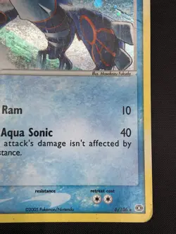 Pokemon TCG Kyogre 6/106 Holo Ex Emerald Set Holo Rare HP - Image 5