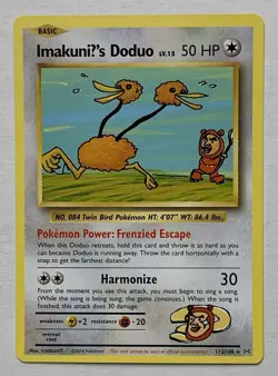 Pokemon XY Evolutions ImakuniU's Doduo 112/108 Secret Rare LP/NM - Image 1
