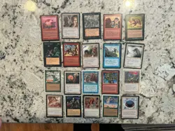 Mtg Miscut Lot x20 - Magic The Gathering Miscut Card Lot Miscut Cards Played - Image 1
