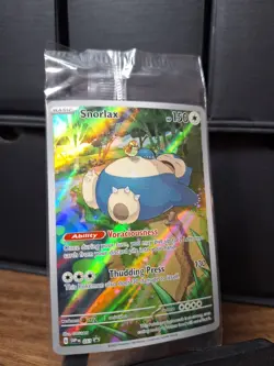 Snorlax SVP 051 Illustration Rare - Pokemon 151 ETB Black Star Promo Sealed NM - Image 3