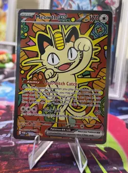 Pokemon TCG Meowth ex 121/088 Special Illustration Rare Perfect Order SIR - Image 1