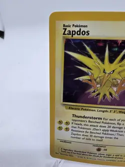 Zapdos 15/62 Fossil Set Holo Rare Pokemon TCG 1999 Mitsuhiro Arita NM - Image 3