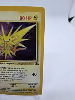 Zapdos 15/62 Fossil Set Holo Rare Pokemon TCG 1999 Mitsuhiro Arita NM - Image 4