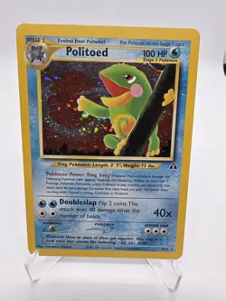 Politoed 8/75 Neo Discovery Holo Rare Pokemon TCG 2001 Tomokazu Komiya LP - Image 1
