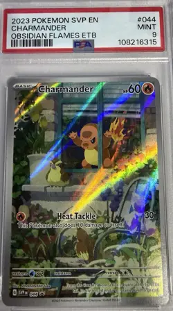 2023 POKEMON SVP EN-SV BLACK STAR PROMO #044 CHARMANDER PSA 9 - Image 1