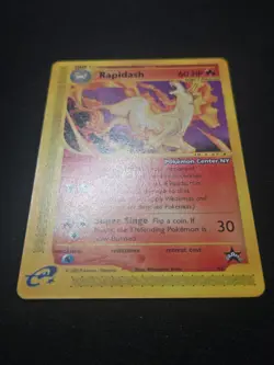 Pokemon TCG: LP WoTC Rapidash Pokemon Center NY Stamped Blackstar Promo - Image 2