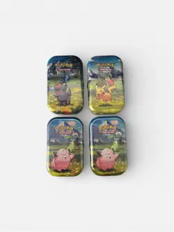 Pokemon TCG Ascended Heroes Mega Evolution Mini Tin x4 Sealed Booster Tin - Image 1