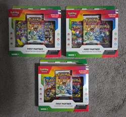 Pokemon TCG First Partner Illustration Collection Series 1 LOT OF 3 SEALED - Image 1
