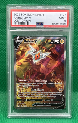 Pokemon TCG Rotom V 177/196 Alt Full Art SWSH11 Lost Origin 2022 PSA 9 MINT ⭐ - Image 1