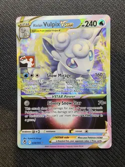 Alolan Vulpix VStar 034/195 Prize Pack Series Three Pokemon English Stamped 2022 - Image 1