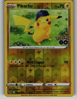 Pikachu 028/078 Holo Rare Pokemon GO Pokemon Reverse Holo Lightly Played - Image 1