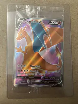 Pokemon TCG Charizard v SWSH050 Black Star Promo Champion’s Path Sealed - Image 1