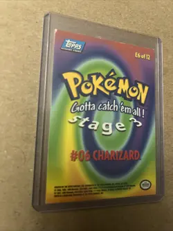 Pokemon Topps #06 Charizard E6 of 12 Non-Holo Vintage 1999 Blue Logo - Image 3