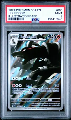 2024 POKEMON SFA EN-SHROUDED FABLE ILLUSTRATION RARE #066 HOUNDOOM PSA 9 - Image 1