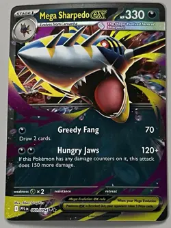 Pokemon Phantasmal Flames Mega Sharpedo ex Stage 1 Double Rare HoloFoil #061/094 - Image 1