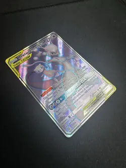 2019 Pokemon Sun and Moon Unified Minds #222 Mewtwo & Mew GX Full Art & rainbow - Image 2