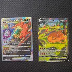 CHARIZARD V STAR SWSH 262 CHARIZARD V SWSH260 MINT POKEMON BLACK STAR PROMO - Image 1
