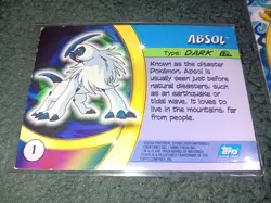 2004 POKEMON ABSOL Holo #1 Topps Nintendo Vintage - Image 4