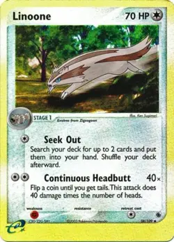 1x Linoone - 38/109 - Uncommon - Reverse Holo Lightly Played Pokemon EX - Ruby & - Image 1