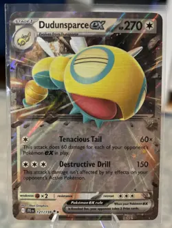 Pokemon TCG Dudunsparce ex 121/159 Journey Together Double Rare Holo NM Card - Image 1