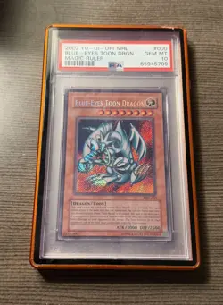 2002 Blue Eyes Toon Dragon MRL-000 Secret Rare PSA 10 Magic Ruler OG Unlimited - Image 1