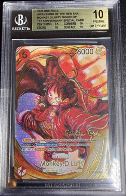 2023 One Piece Awakening/New Era ST01-012 Monkey D. Luffy Signed Special BGS 10 - Image 1