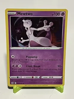 Pokemon Mewtwo 059/159 Crown Zenith Holo Rare NM Condition - Image 1