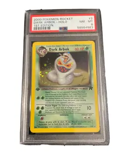 PSA 8 MINT DARK ARBOK HOLO 1ST EDITION 2000 POKEMON ROCKET #2 WOTC - Image 1