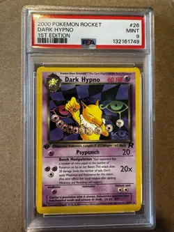 2000 Pokemon Rocket Dark Hypno 1st Edition PSA 9 - Image 1