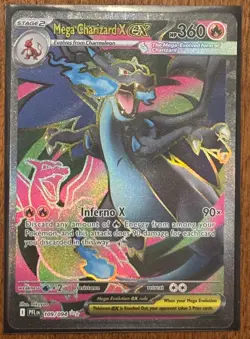Pokemon TCG Mega Charizard X ex #109/094 Ultra Rare Holo (Phantasmal Flames) - Image 1