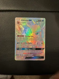 Pokemon TGC Ultra Prism Rainbow Rare Full Art Glaceon GX 159/156 Mint 1 - Image 1